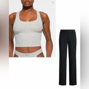 NWT SKIMS LOUNGE SET | COTTON RIB TANK & SKIMS SLEEP PANTS